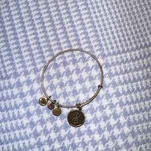Alex and Ani cursive “s” Charm Bangle